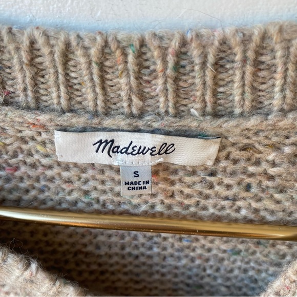 Madewell Flecked Wide Sleeves Pullover Sweater sz small - Picture 6 of 7